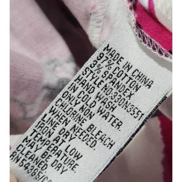 Peter Nygard women's dress size 10 floral pink black white - Picture 6 of 6